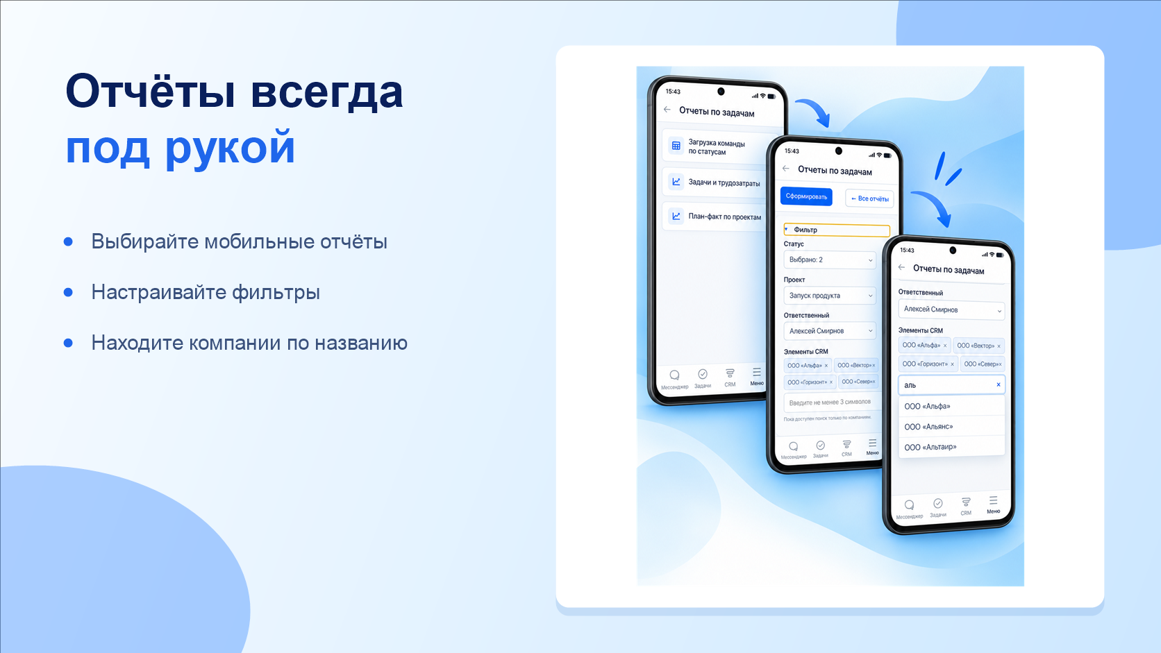 Отчеты по задачам